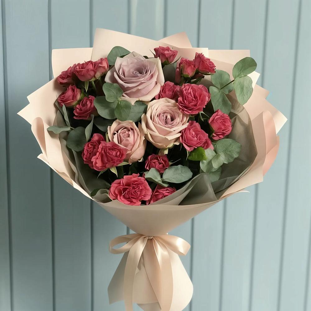 Букет цветов из: Гвоздики и Розы в Мелихово