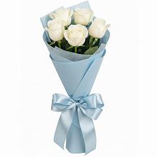 Букет 5 Белых роз Проуд в Мелихово