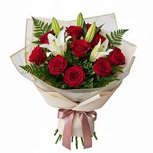 Букет цветов из:  Лилии и Розы #REPLACE_PRED# Мелихово