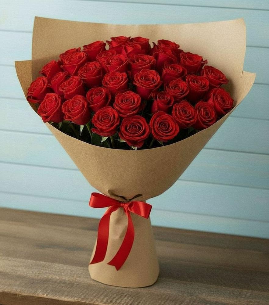 Букет Красные розы Милано в Мелихово