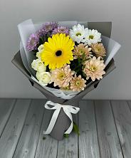 Букет цветов из:  Розы, Герберы и Хризантемы в Мелихово