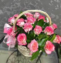 Цветочная композиция из Розы в корзине в Мелихово