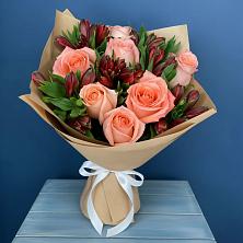 Букет цветов из:  Розы и Альстромерии в Мелихово