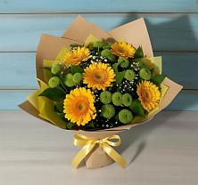 Букет цветов из:  Герберы и Хризантемы в Мелихово