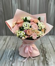 Букет цветов из:  Гвоздики, Розы и Хризантемы в Мелихово