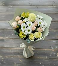 Букет цветов из:  Альстромерии, Розы и Хризантемы в Мелихово