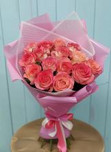 Букет 15 Розовых роз Равель #REPLACE_PRED# Мелихово